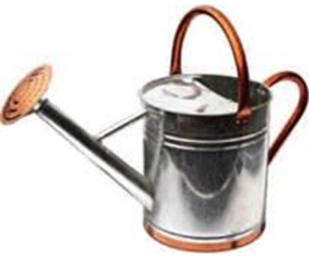 WATERING CAN GALV W/COPR ACCNT